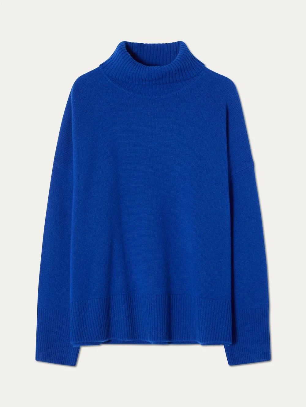 Zara Electric Blue Turtleneck Sweater - Women's Relaxed Fit